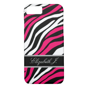 Zebra Print Mix Fuchsia iPhone 7 Case