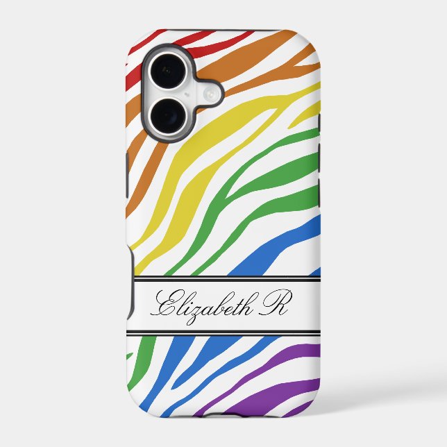 Zebra Print Mix Rainbow iPhone 5 Case (Back)
