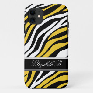 Zebra Print Mix Yellow iPhone 5 Case