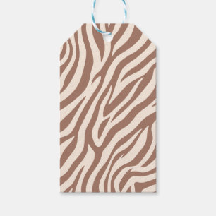 Zebra Print-Mocha Mousse Gift Tags