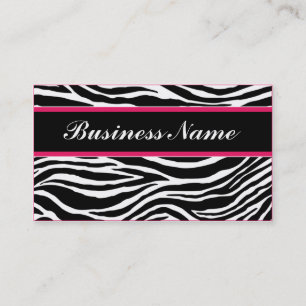 Zebra Print Modern Elegant Stylish Classy Business Card
