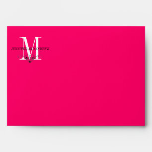 Zebra Print Monogram Wedding Invitation Envelopes