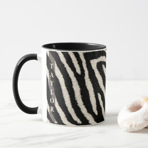 Zebra Print Mug with Custom Name