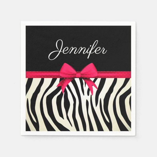 Zebra Print Napkin (Front)