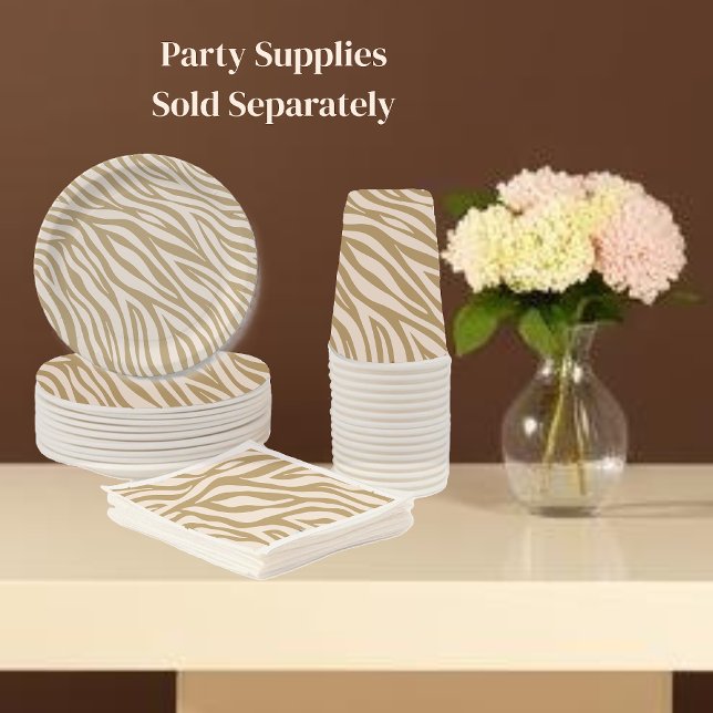Zebra Print-Neutral Beige Paper Cups (Zebra Print-Neutral Beige Paper Cups)