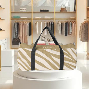Zebra Print-Neutral- Duffle Bag