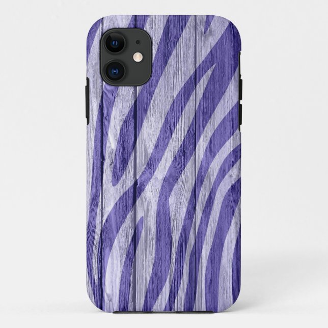 Zebra Print on Wood #17 Case-Mate iPhone Case (Back)