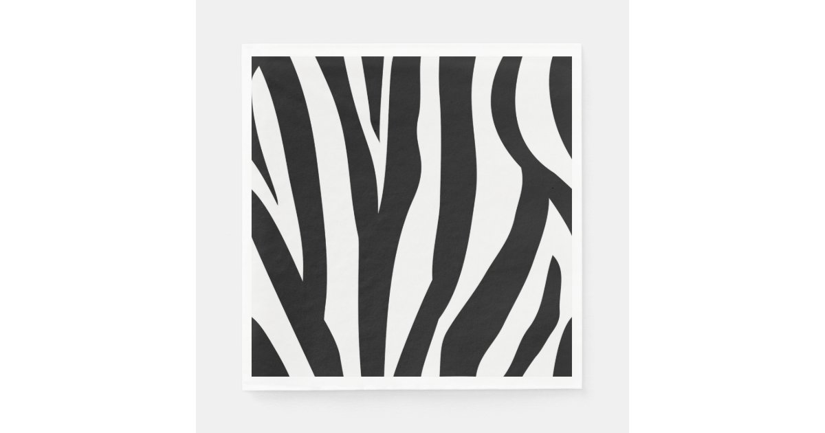 Zebra Print Paper Napkins | Zazzle