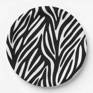ZEBRA PRINT PAPER PLATE