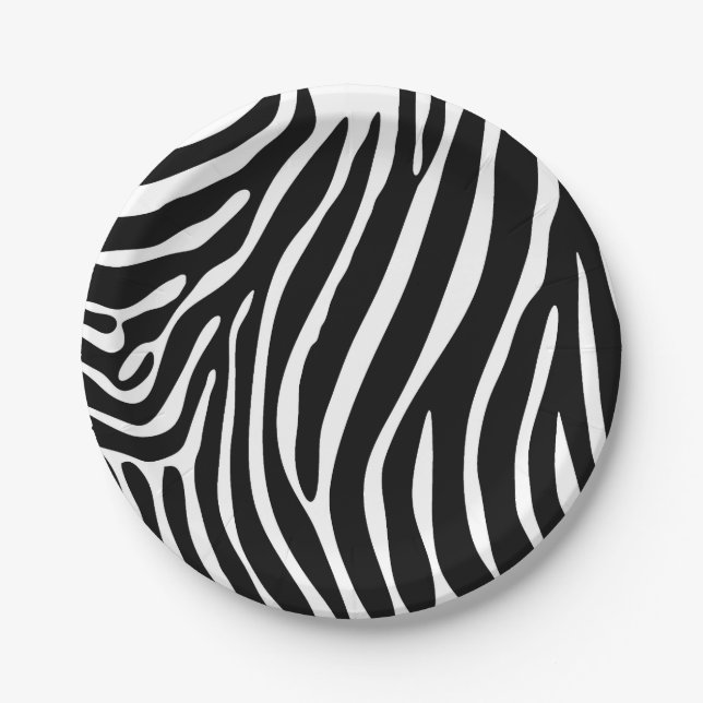 Zebra Print Paper Plates (Front)