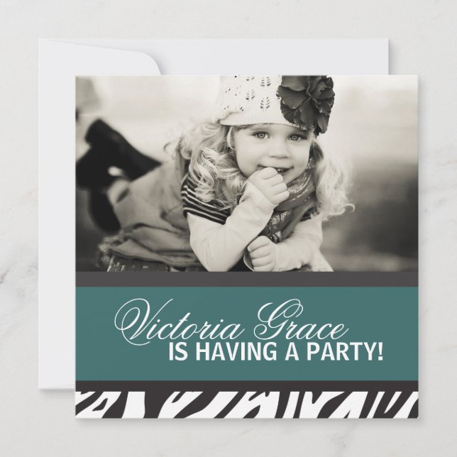 Zebra Print Party Invitation (Front)