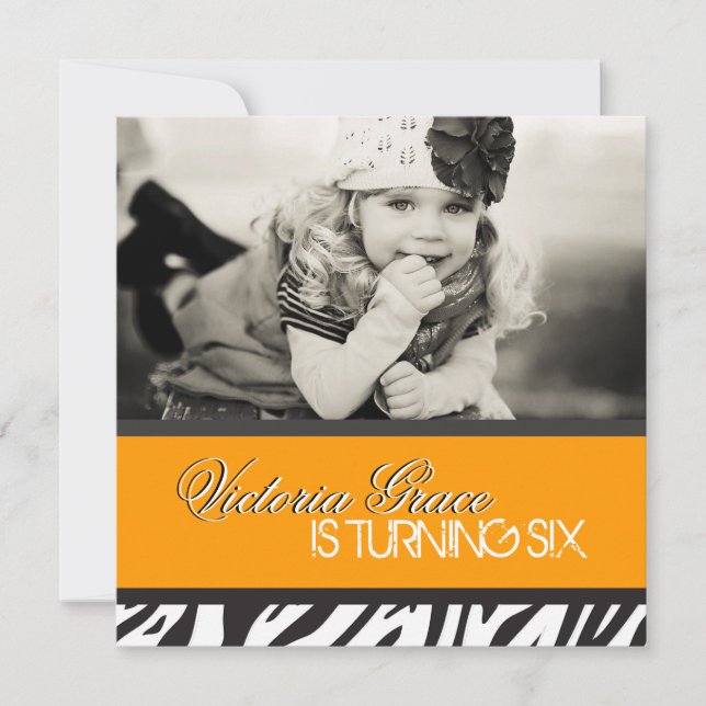 Zebra Print Party Invitation (Front)
