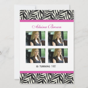 Zebra Print Party Invitation