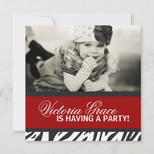 Zebra Print Party Invitation