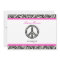 Zebra Print  Peace Sign Birthday Party Invitation