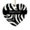 Zebra Print Personalised Name Ornament