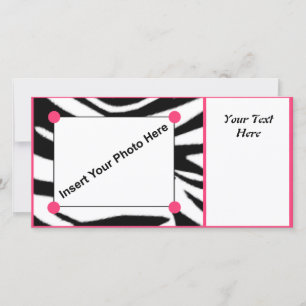 Zebra Print Photo Card