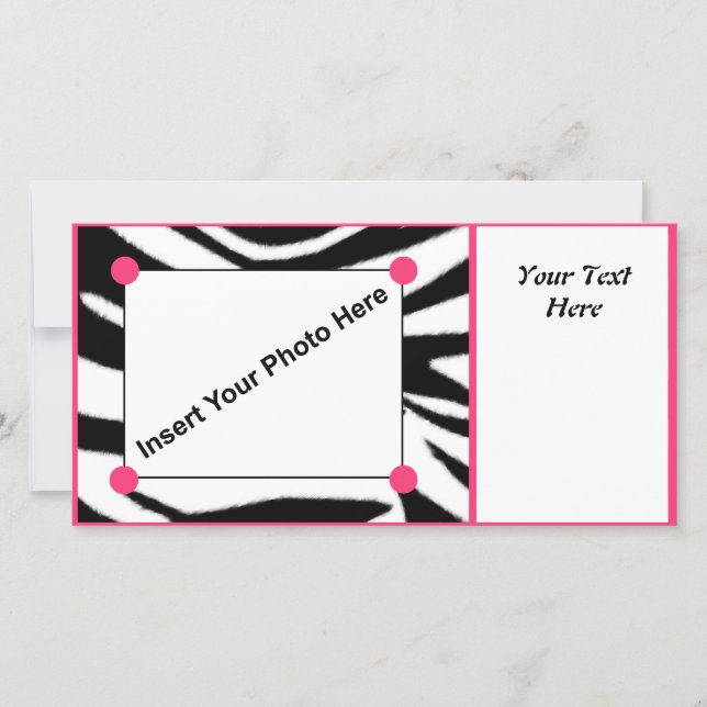 Zebra Print Photo Card (Front)