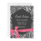 Zebra Print Pink Ribbon & Diamond Fashion Sixteen