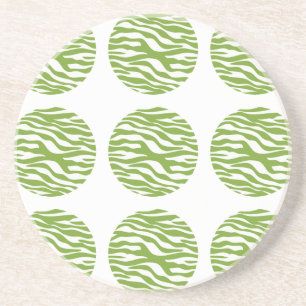 Zebra Print Polka Dots Coaster