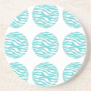 Zebra Print Polka Dots Coaster