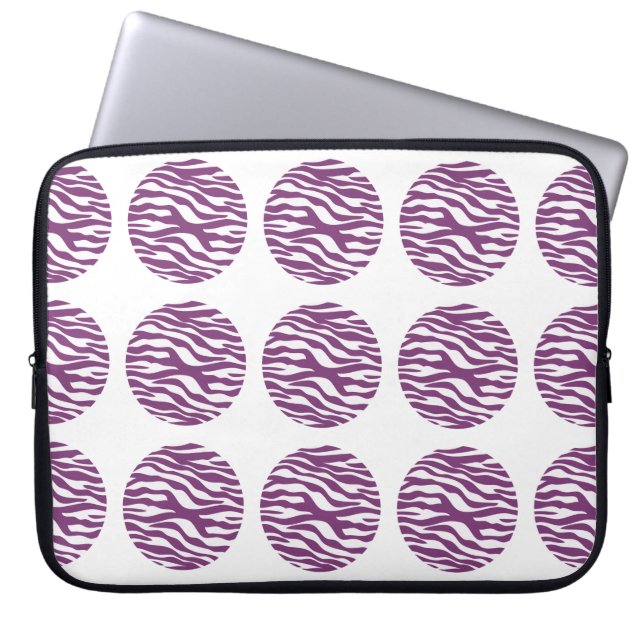 Zebra Print Polka Dots Electronics Sleeve (Front)