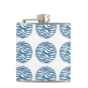 Zebra Print Polka Dots Flask