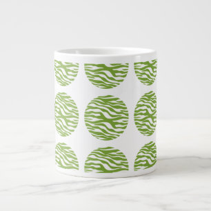 Zebra Print Polka Dots Jumbo Mug