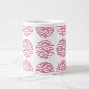Zebra Print Polka Dots Jumbo Mug