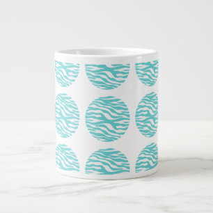 Zebra Print Polka Dots Jumbo Mug