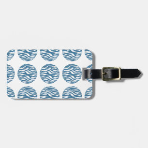 Zebra Print Polka Dots Luggage Tag