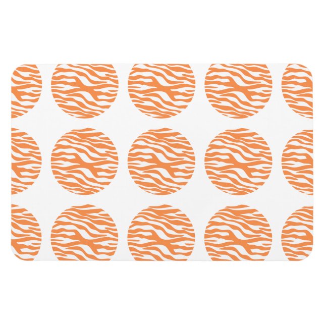 Zebra Print Polka Dots Premium Magnet (Horizontal)