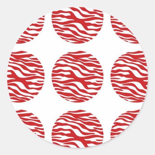 Zebra Print Polka Dots Stickers (Front)