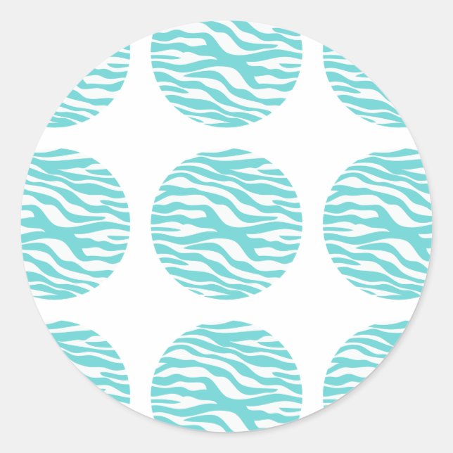 Zebra Print Polka Dots Stickers (Front)