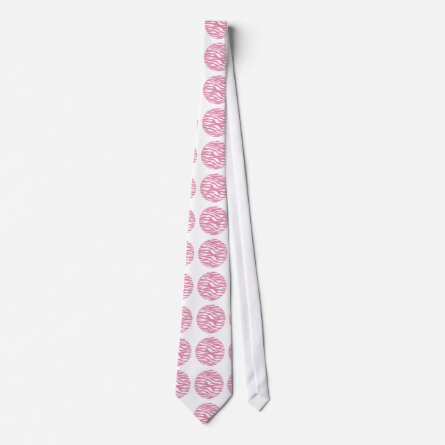 Zebra Print Polka Dots Tie (Front)