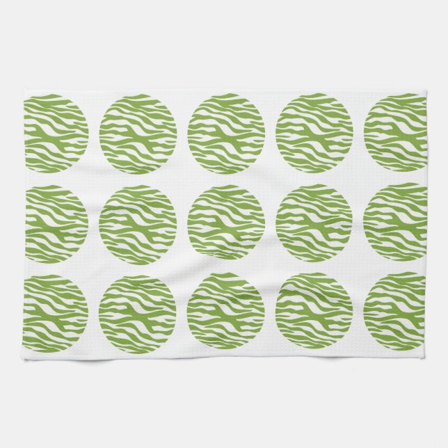 Zebra Print Polka Dots Towel (Horizontal)