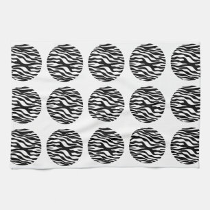 Zebra Print Polka Dots Towel