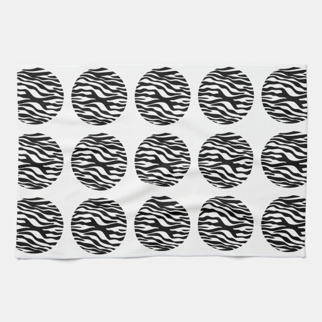 Zebra Print Polka Dots Towel (Horizontal)