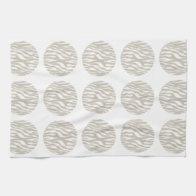 Zebra Print Polka Dots Towel (Horizontal)