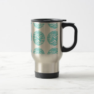 Zebra Print Polka Dots Travel Mug
