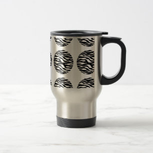 Zebra Print Polka Dots Travel Mug