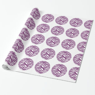 Zebra Print Polka Dots Wrapping Paper