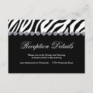 Zebra Print Reception Cards