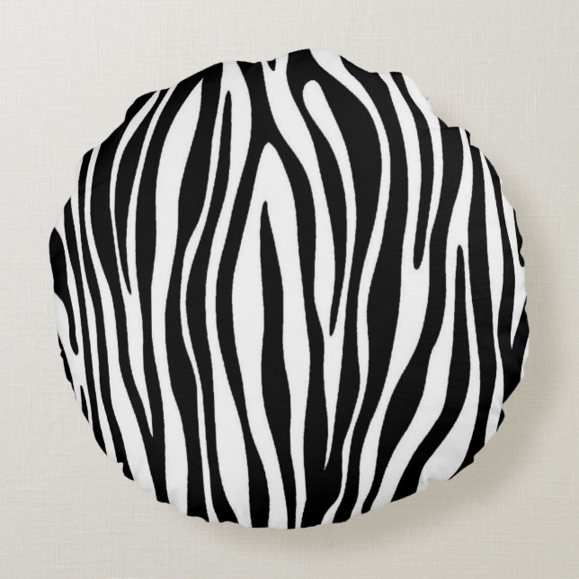 Zebra Print Round Cushion (Back)
