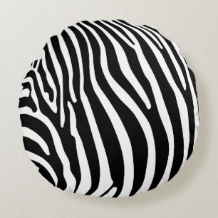 Zebra Print Round Cushion