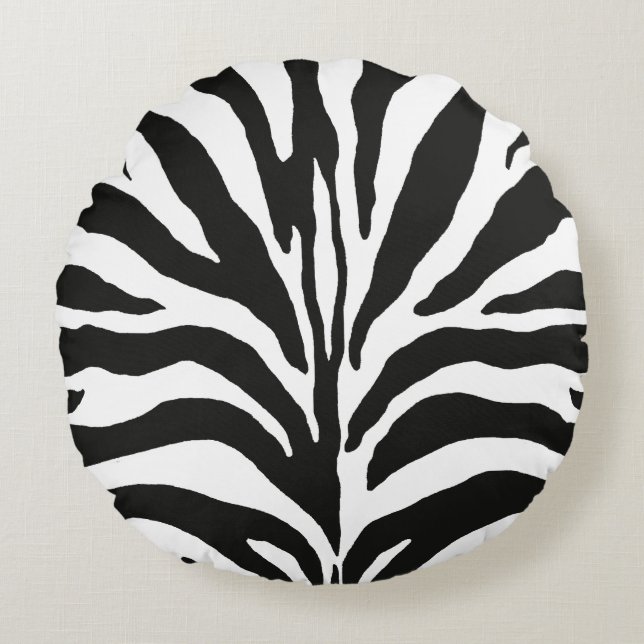 Zebra Print Round Cushion (Front)