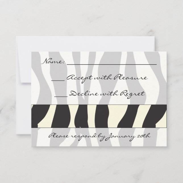 Zebra Print RSVP (Front)