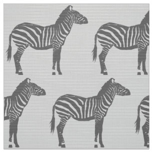 Zebra Print - Shades of Grey / Grey Fabric
