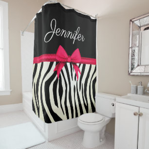 Zebra Print Shower Curtain