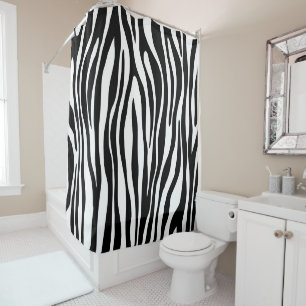 Zebra Print Shower Curtain